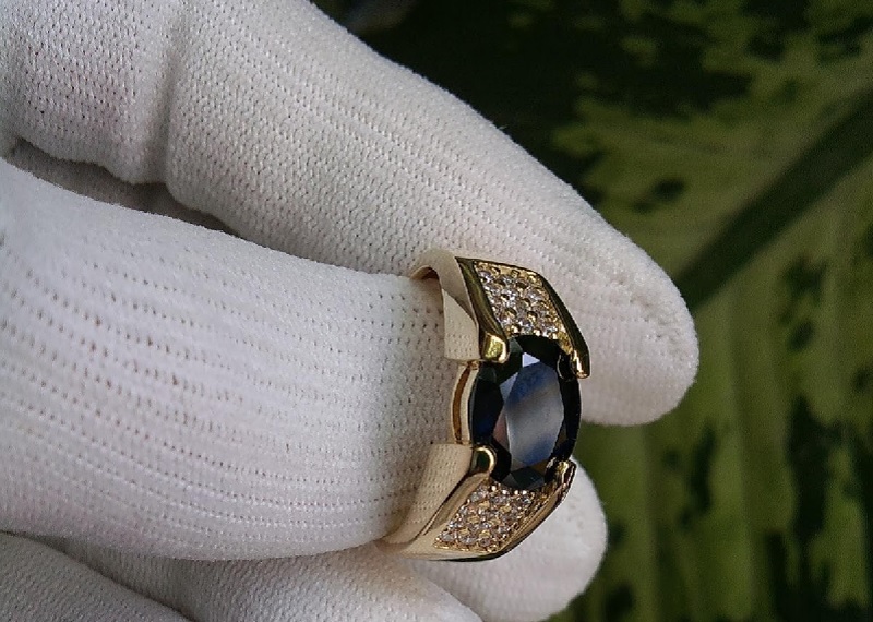 Nhẫn nam đá sapphire